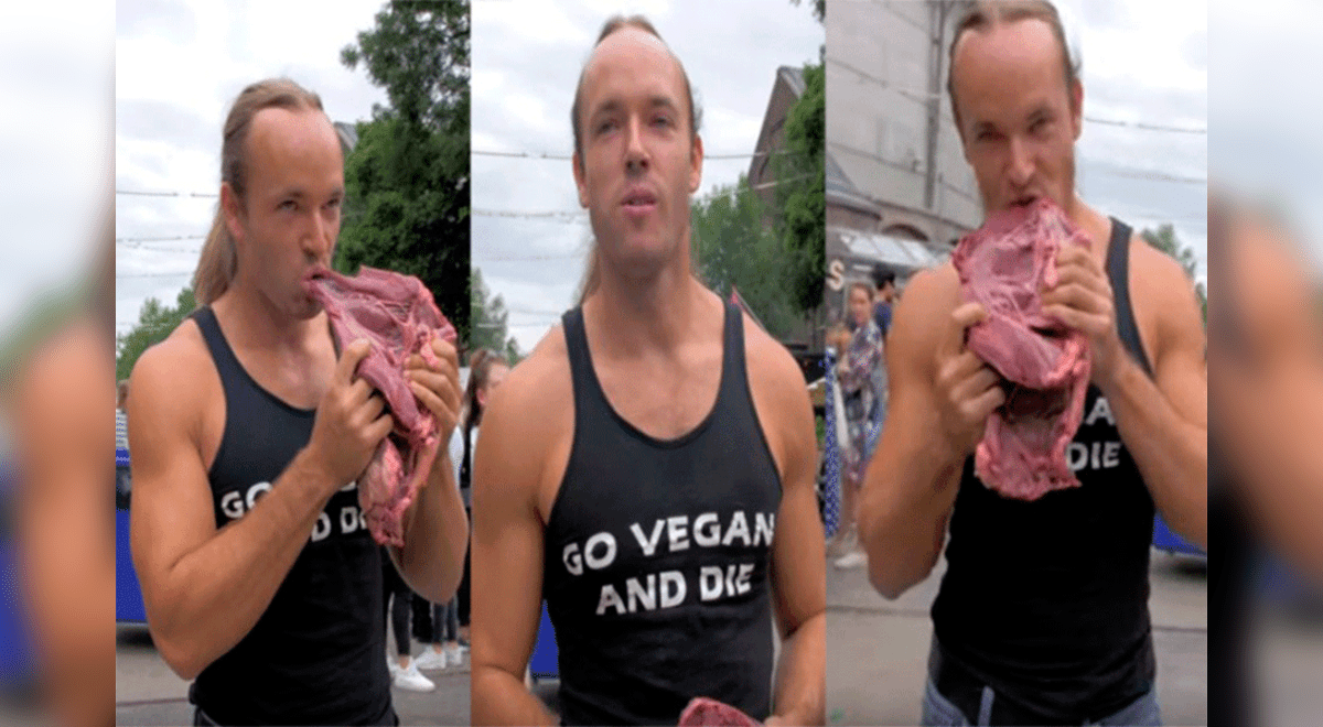 Youtube Hombre Come Carne Cruda En Medio De Festival Vegano Aweita