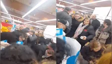 El irresistible descuento de un producto provocó batalla campal en un supermercado [VIDEO] 