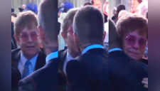 Beso entre David Beckham y Elton John en la boda real alborota Twitter [VIDEO]