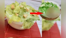 Esta ensalada simple César oculta algo delicioso que sorprende a todos en Internet [VIDEO]