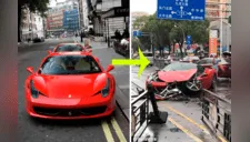 Alquila lujoso Ferrari y lo destruye después de unos minutos de manejarlo [VIDEO]