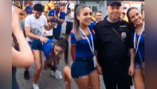 Colombianas bailan 'Twerking' y alborotan el Mundial; ni policías rusos se resistieron [VIDEO]