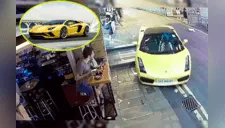 Anciano estaciona su Lamborghini pero se olvida de los frenos; mira cómo acabó el auto [VIDEO]