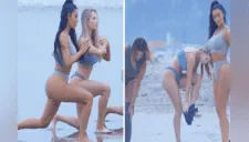 Kim Kardashian no puede creer el bochornoso detalle que mostró en la playa [FOTOS]