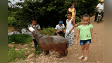 Pueblo en nicaragua adopta y cría como animal doméstico a un hipopótamo [FOTOS]