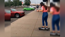Chica skater intenta un truco arriesgado, pero error de cálculos la dejó en ridículo [VIDEO]