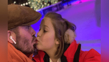 David Beckham dio beso en la boca a su hija y fans recrean escena para defenderlo [FOTOS] 