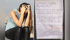  Chica sufre ruptura amorosa y vecinos cansados de su llanto le dejan cruel mensaje [FOTOS] 