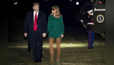 Trolean a Melania Trump por usar pantalones de color carne y mostrar más de la cuenta [FOTOS] 