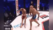  Luchador derribó a su rival con violento nocaut que lo dejó inconsciente [VIDEO] 