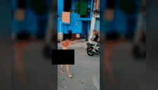 Supuestos ladrones son obligados a caminar desnudos en la vía pública [VIDEO]