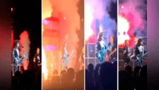 Cabello de guitarrista se prende en llamas en pleno concierto y él sigue con su show [VIDEO]