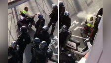 Policía echa spray pimienta a manifestante discapacitado [VIDEO] 