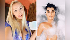 Conejita de Playboy imita desnudo de Kourtney Kardashian en la bañera y fans la destruyen [FOTOS] 