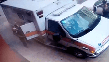 Graban a sujeto robando botiquines de ambulancia durante incendio 