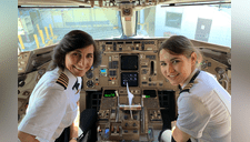 Fotografiaron a una madre y su hija piloteando un avión y se volvió viral 