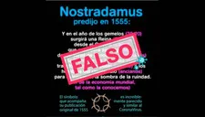 Coronavirus: Imagen viral de profecía de Nostradamus es falsa 