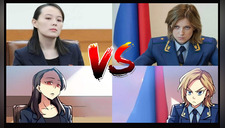 Kim Yo Jong lucha contra la fiscal rusa Natalia Poklonskaya, al estilo de un anime