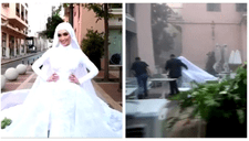 Explosión en Beirut: Una novia se encontraba en una sesión de fotos, pero empieza a correr por su vida (VIDEO)
