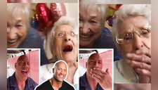 The Rock sorprende a una fan de 101 años cantándole "¡Feliz cumpleaños!" en emotivo vídeo