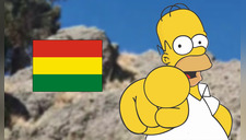 Una roca parecida a Homero Simpson es la sensación en Bolivia y se vuelve viral en redes sociales