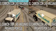 Crean animación de un camión de Essalud con las vacunas haciendo un recorrido por SJL