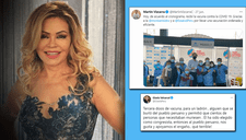 Gisela Valcárcel se vuelve tendencia en Twitter tras criticar la nueva inmunización de Vizcarra