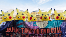COP 26: Activistas disfrazados de Pikachu protestan para exigir que Japón deje de quemar carbón