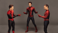 Tom Holland, Tobey Maguire y Andrew Garfield recrean meme de los 3 Spiderman