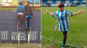 El niño que prestó muleta su amigo para ver el fútbol recibió una gran noticia