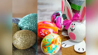 Huevos de Pascua escarchados, pintados hasta incluso en forma de coneja.