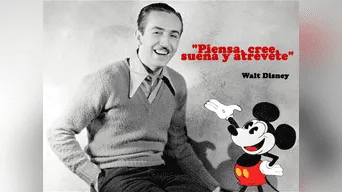 Walt Disney y su creación el ratón Mickey.
