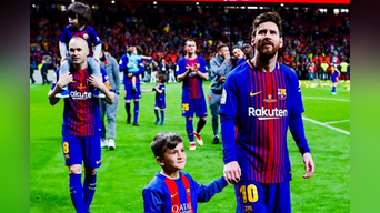 Cracks del Barcelona demostraron el amor por sus hijos. 