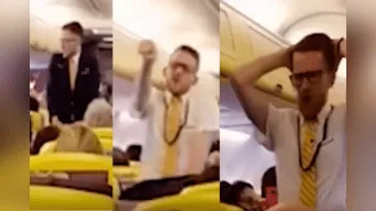 El trabajador de Ryanair no se pudo contener al pegajoso ritmo de "Toxic"