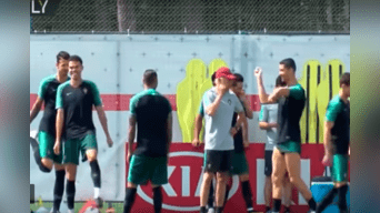 Ronaldo desató la risa de sus compañeros durante un entrenamiento previo al Portugal vs Uruguay, en Rusia 2018