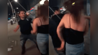 Hombre golpeó a mujer frente a varias personas, y estas solo observaron la agresión