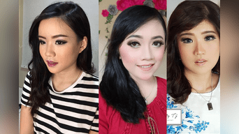 Asiáticas se quitaron el maquillaje y lucieron irreconocibles. 