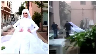 Explosión en Beirut: Una novia se encontraba en una sesión de fotos, pero empieza a correr por su vida (VIDEO)