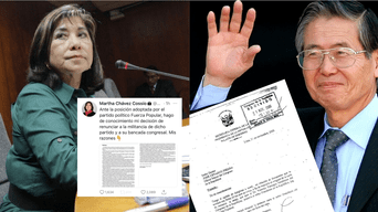Diversos usuarios de las redes sociales compararon la renuncia de Martha Chávez a Fuerza Popular con la renuncia por fax de Alberto Fujimori./Fuente: La República.