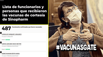 'Vacunas Gate': El portal web que muestra la lista de personas vacunadas.