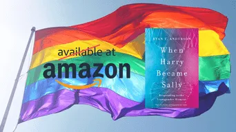 Amazon ha decidido no vender más libros que califquen a la identidad LGBTQ+ como una enfermedad mental, siendo Cuando Harry se convirtió en Sally el primero de estos./Fuente: Composición.