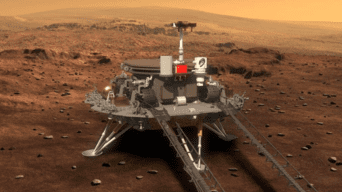 La sonda Tianwen-1 transportó al rover Zhurong y su módulo de aterrizaje al planeta rojo en una operación sumamente exitosa./Fuente: CNSA.