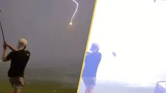 Sorprendente video capta como un rayo impacta una pelota de golf en pleno vuelo