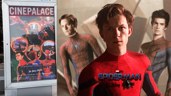Cines promocionan Spider-Man 3 con Tobey Maguire y Andrew Garfield (Foto: Twitter)