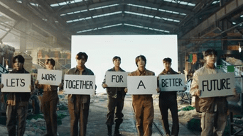BTS en la campaña publicitaria de Samsung que saldrá durante el Superbowl. Foto: Samsung
