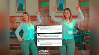Congresista de Fuerza Popular recibe críticas tras grabar video para TikTok en el Congreso. Foto: captura TikTok/Twitter
