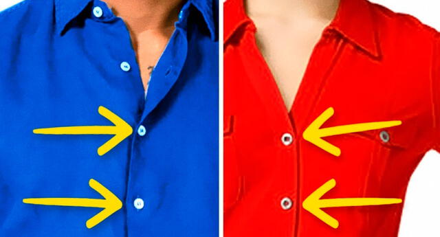 ¿Por qué los botones en las camisas de hombre y mujer se ponen del lado opuesto?