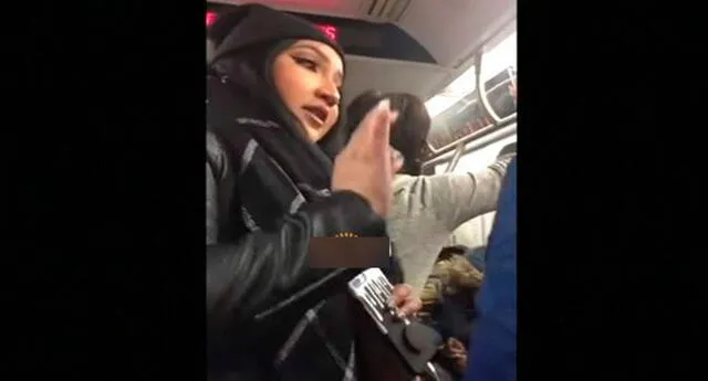 Youtube: Peruana defiende a musulmanes que eran discriminados en metro de Nueva York