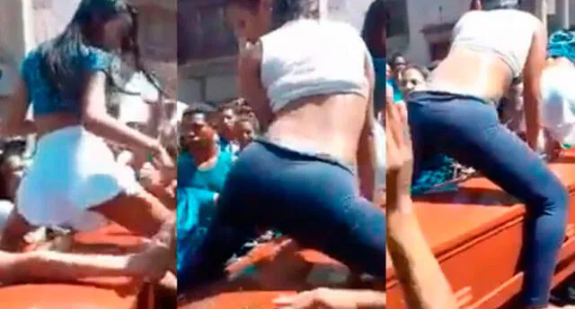 Chicas hacen sexy baile sobre ataúd en “honor” a amigo que le gustaba el reggaetón 