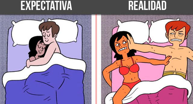 Expectativa vs realidad: 5 ilustraciones que retratan la verdad de la vida en pareja